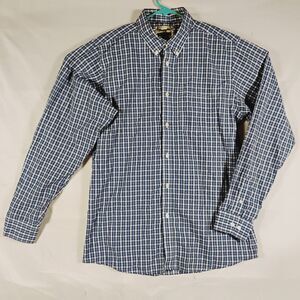 Wrangler Riata Men's 2XL Blue And White Square Long Sleeve Button Down Shirt